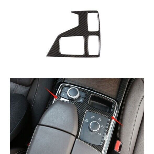 for Benz GLS GLE 16-19 Carbon Fiber Central Console Gear Shift Panel Frame Trim