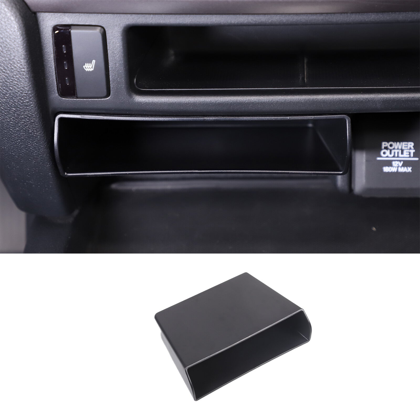 Soft carbon fiber driver's for seat storage box panel sticker for Toyota Tacoma 11-15