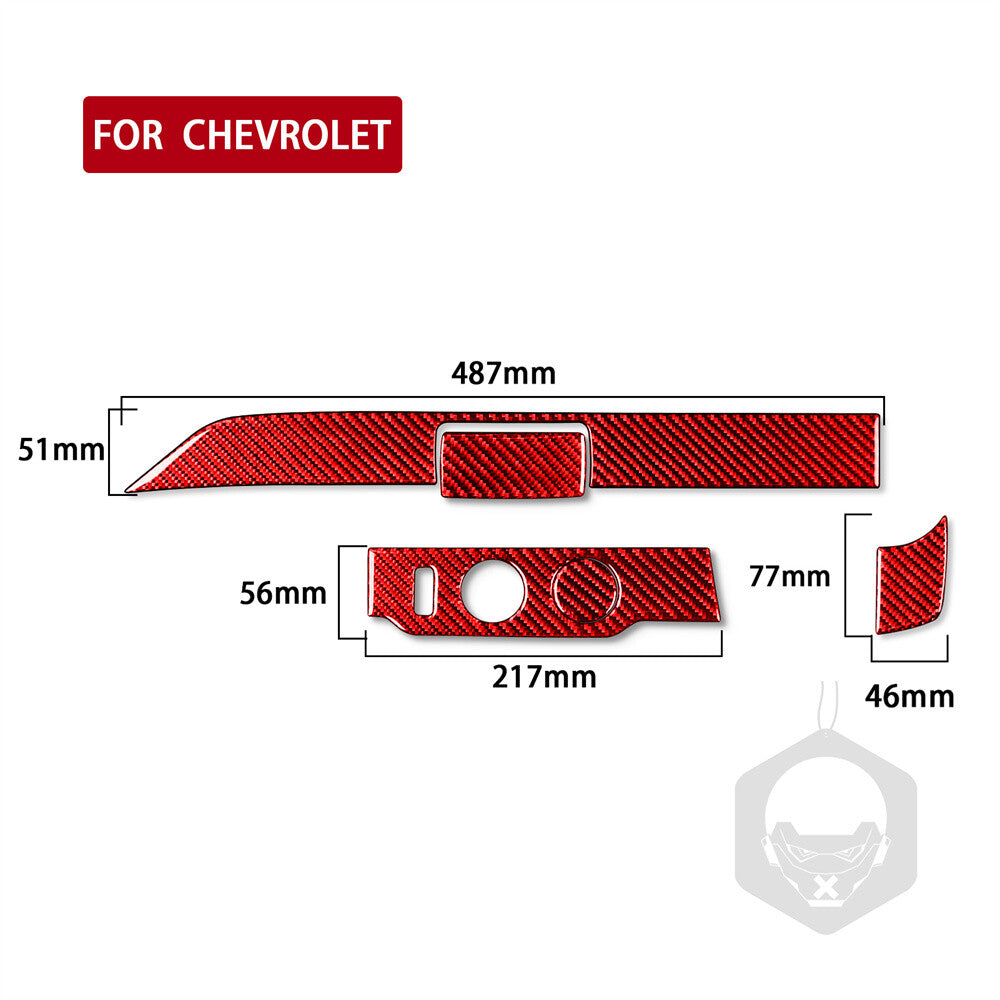 Red Carbon Copilot Headlight Swich Trim for Chevrolet Colorado / for GMC for Canyon 2015+