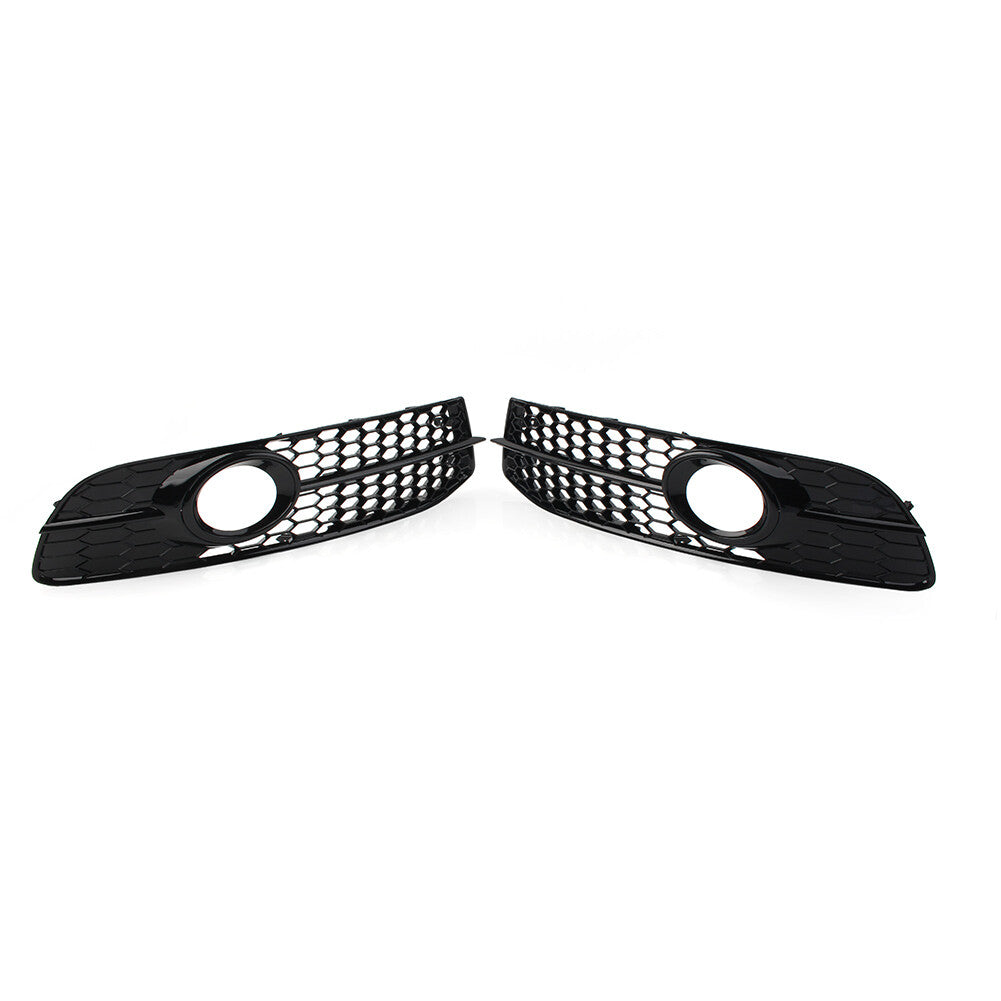 for Audi A6 C6 Facelifted Pair Bumper Honeycomb Fog Light Grille Cover