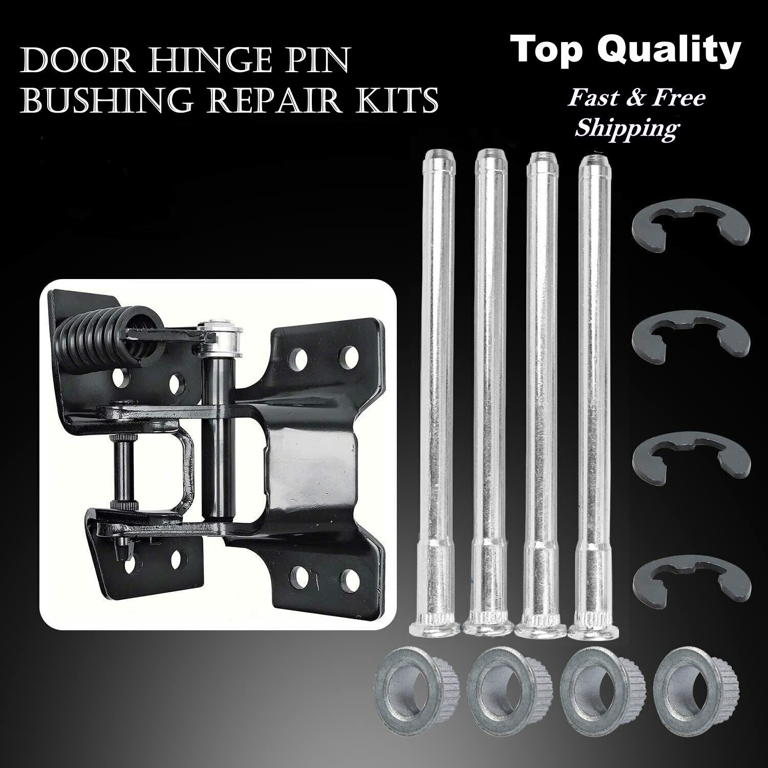 Door hinge pin and bushing repair kit compatible with 1994-2004 for Chevrolet S10