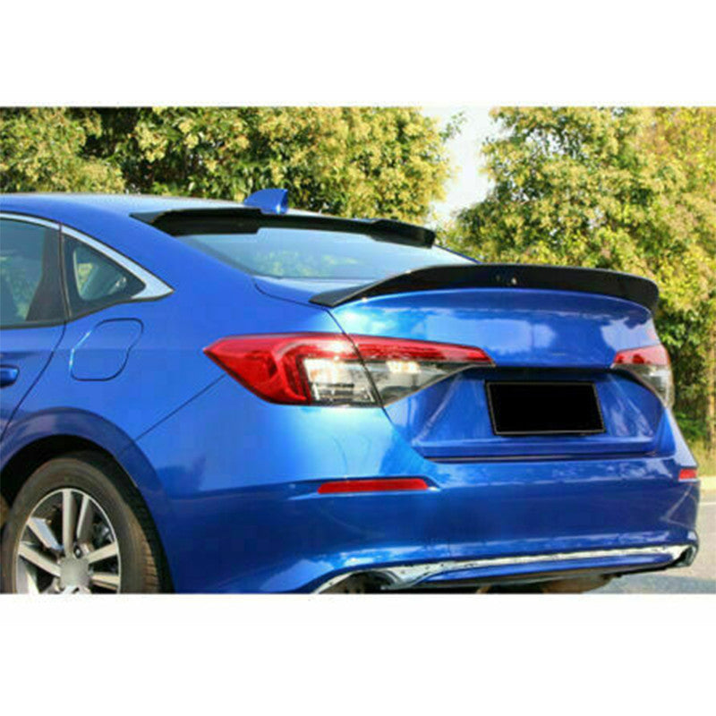 Glossy black ABS Rear Tail Trunk Spoiler Wing Lip Trim for Honda for Civic 2022-2023