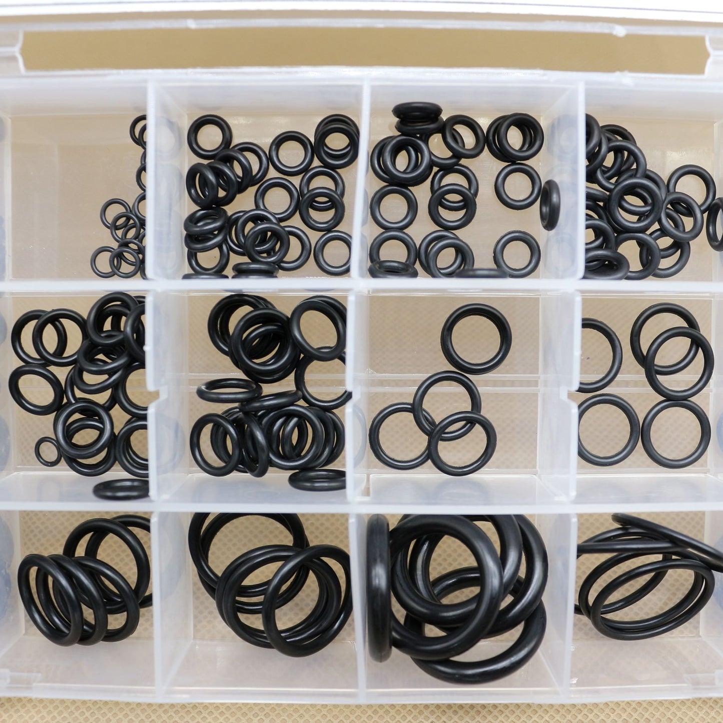 18 Sizes of Rubber O-Ring Washing Machine Gasket Sets and Automotive Sealing Kits (225 Pieces)