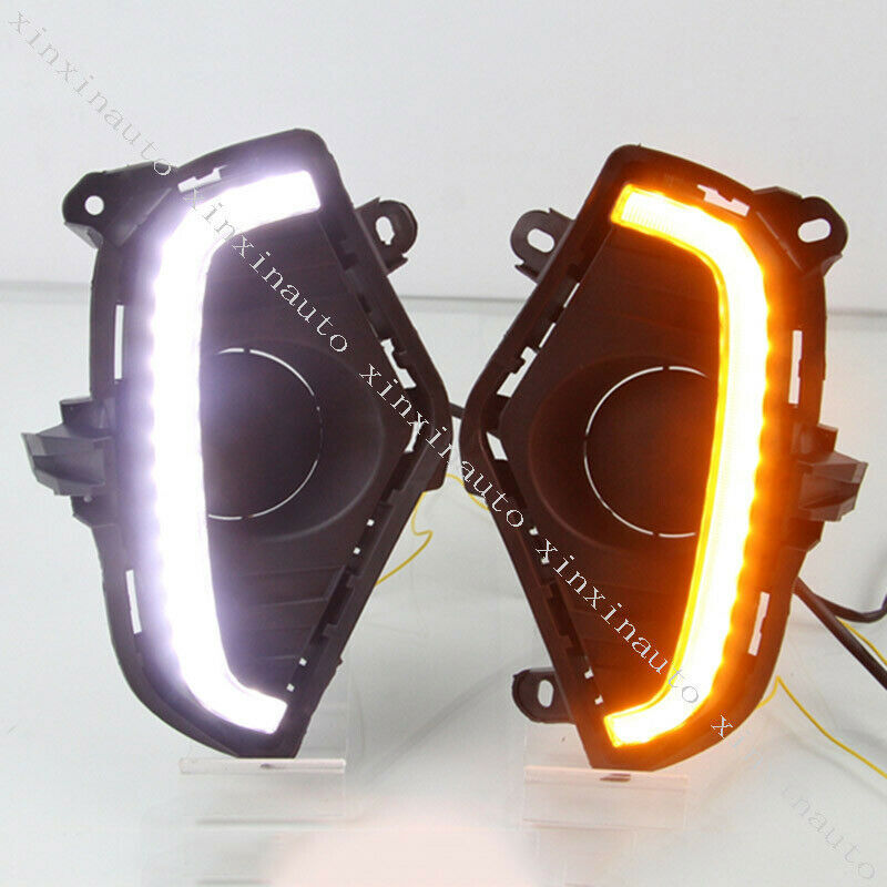 2p for Toyota RAV4 2019-2024 LED Turn Signal Fog Light DRL Daytime Running Lamps