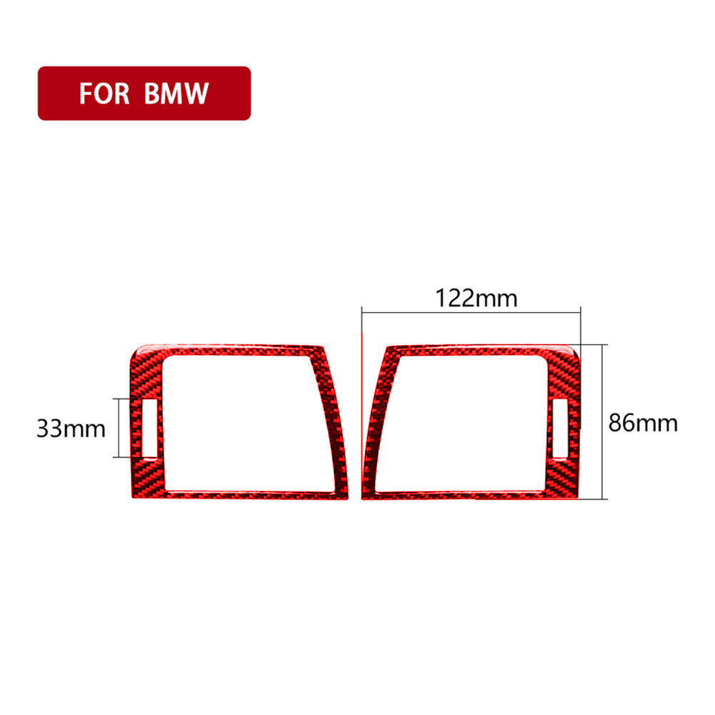 Red carbon fiber side air vent sticker decoration for BMW 3 Series E46 1998-05
