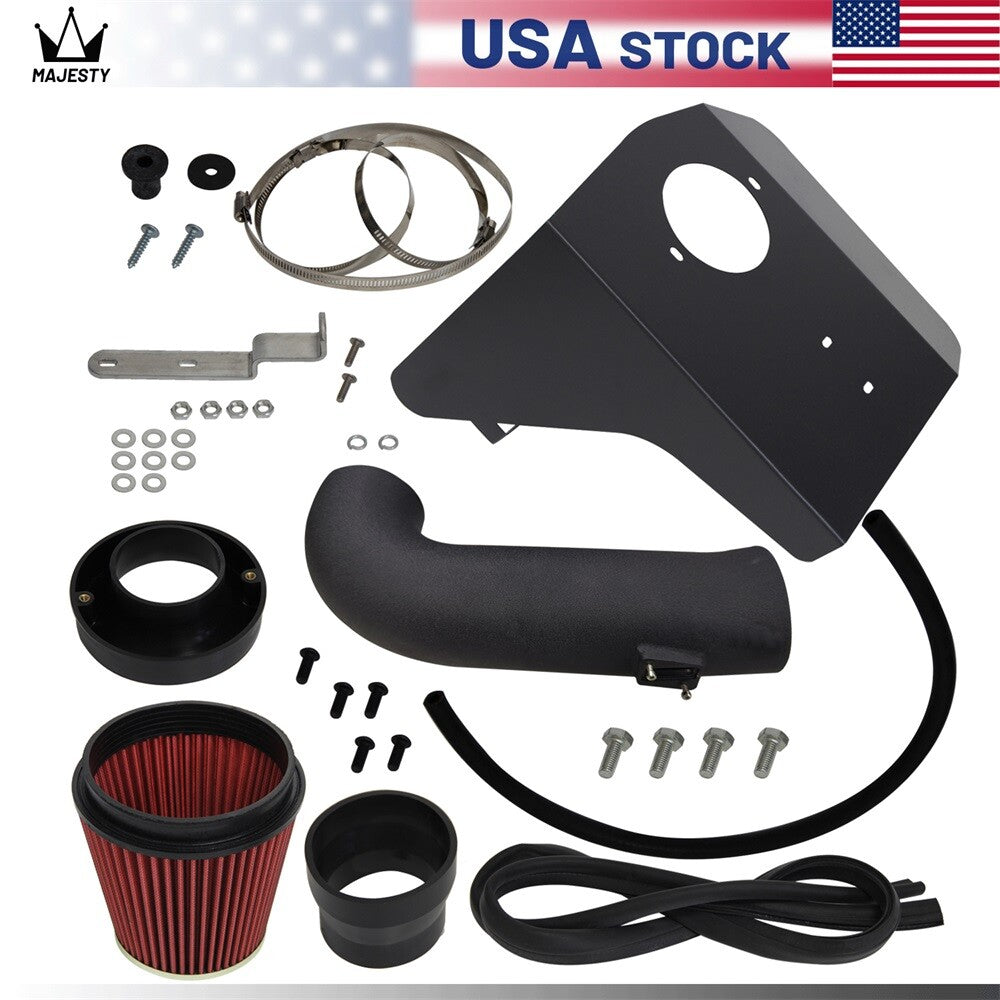 4 Heat Shield Cold Air Intake Kit + Filter For 2010-2015 Camaro 6.2L V8 Engine