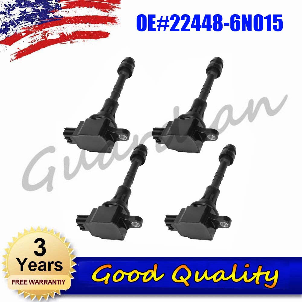 4-pack ignition coil 22448-6N015 for NISSAN Sentra Primera Sunny Expert cube