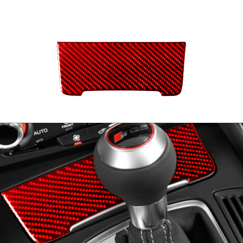 for Audi Q5 2009-017 Red Storage Cigarette Lighter Trim Cover Decor Carbon Fiber