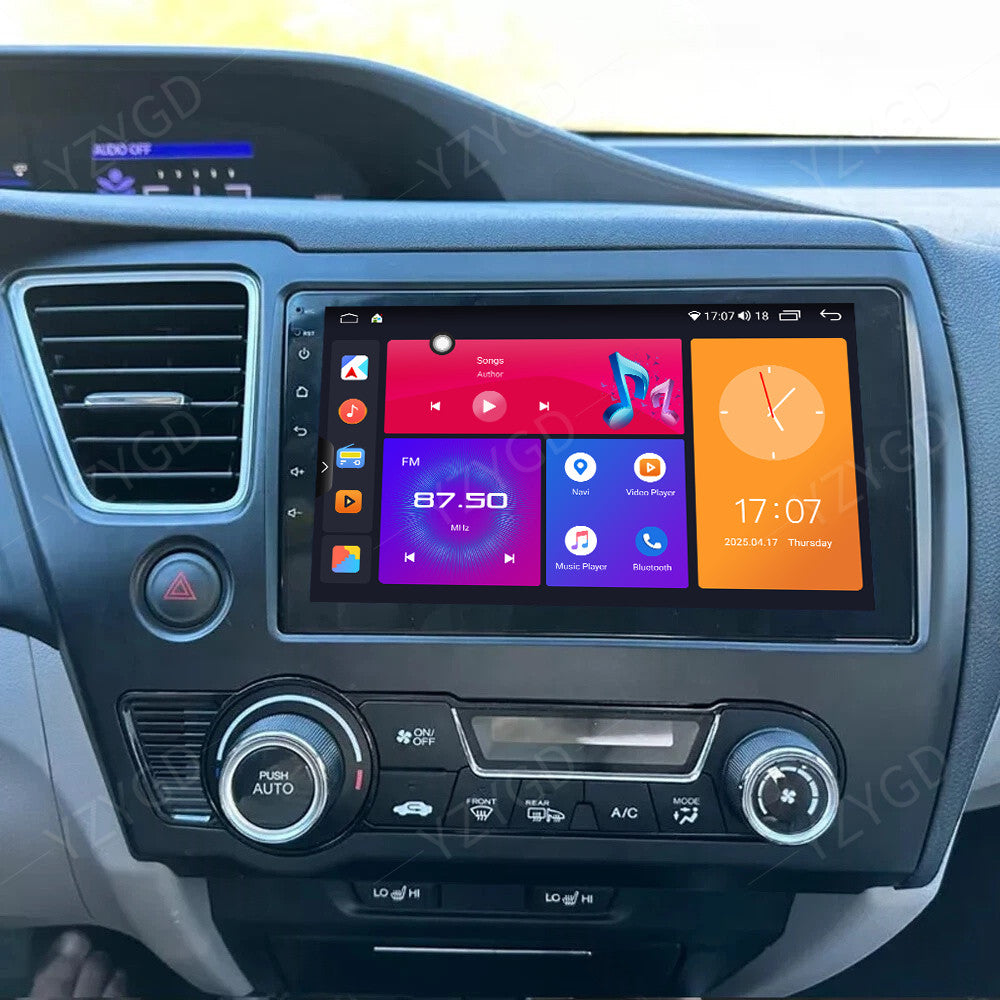 for Honda for Civic 2013-2015 Stereo 9inch Android Auto Carplay Car Radio GPS Screen
