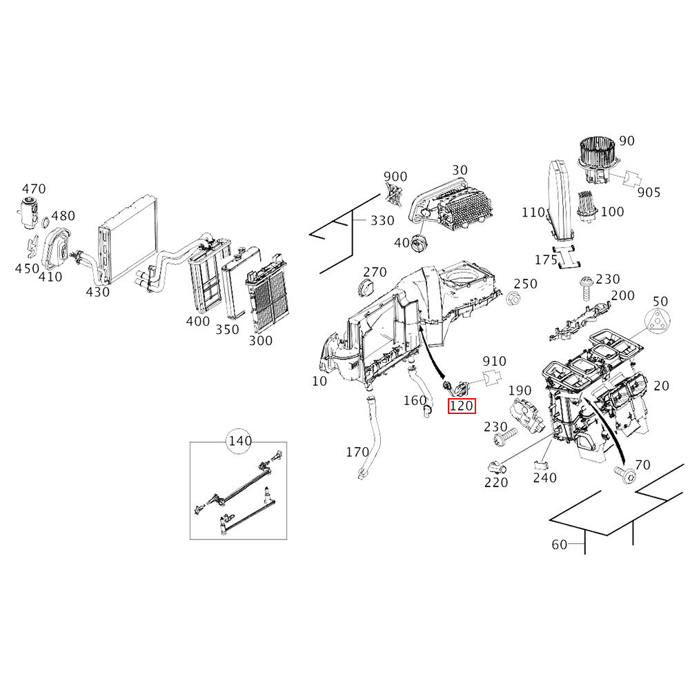 2208300772 Air Conditioner Temperature Sensor Suitable for Mercedes W203 W204 W207 W209 W212 CL500
