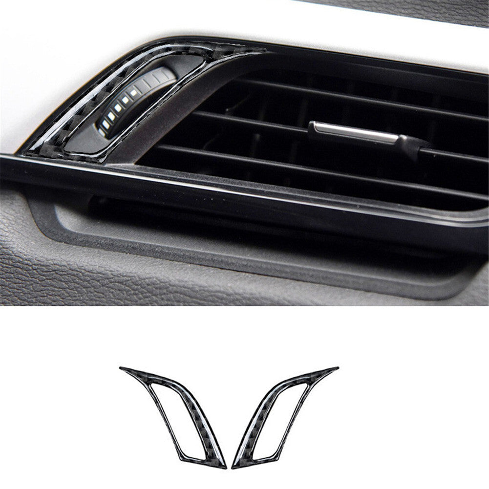 2Pcs Carbon Fiber Side Air Vent Outlet Cover Trim for BMW X1 F48 2016-2018