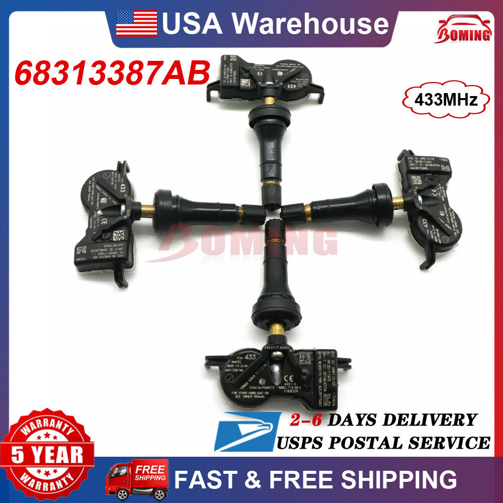 4-piece TPMS tire pressure monitoring sensor 68313387AB for Jeep Renegade and for Dodge Durango