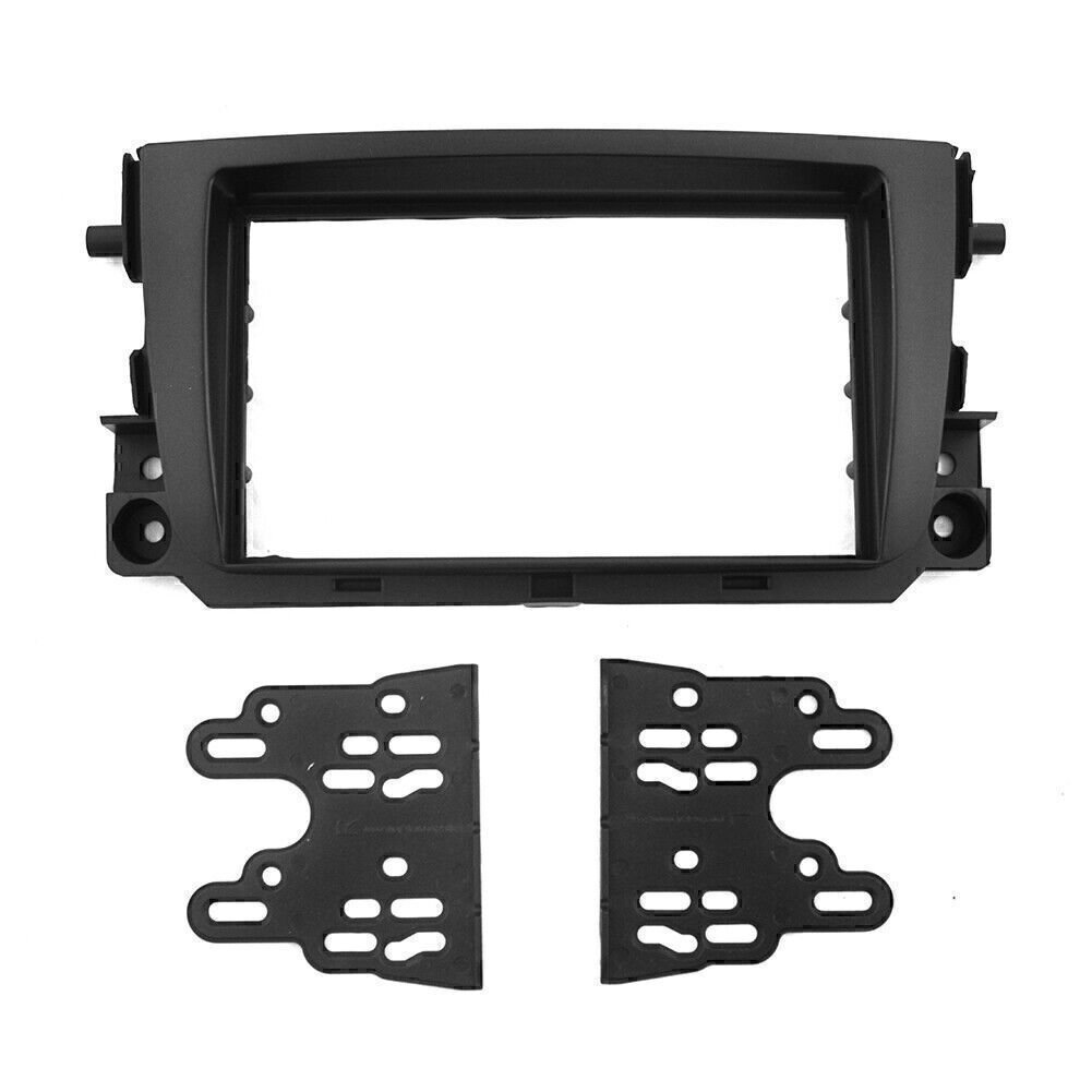1X Car Radio Frame Dash Panel Stereo Trim ABS Black Fit for SMART Fittwo 2011-17