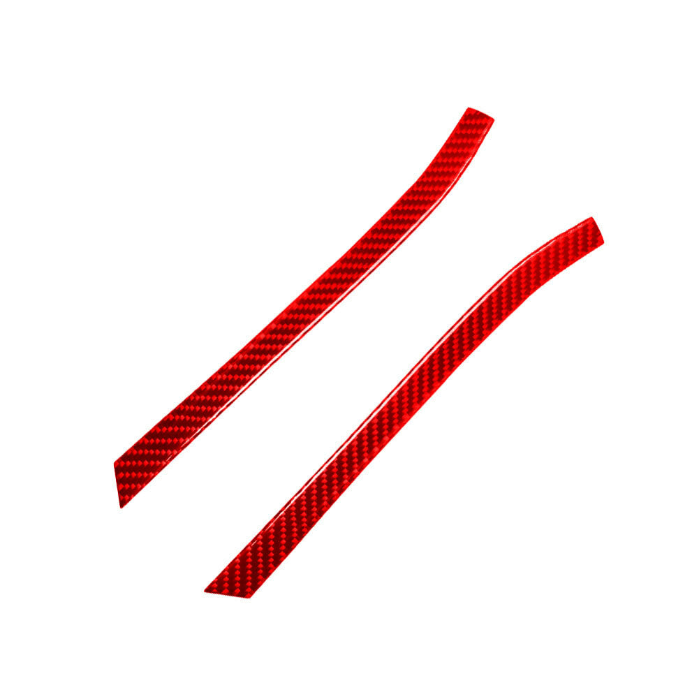 Red Carbon Fiber Center Console Side Strips Cover Trim for Chevrolet Sonic 12-16