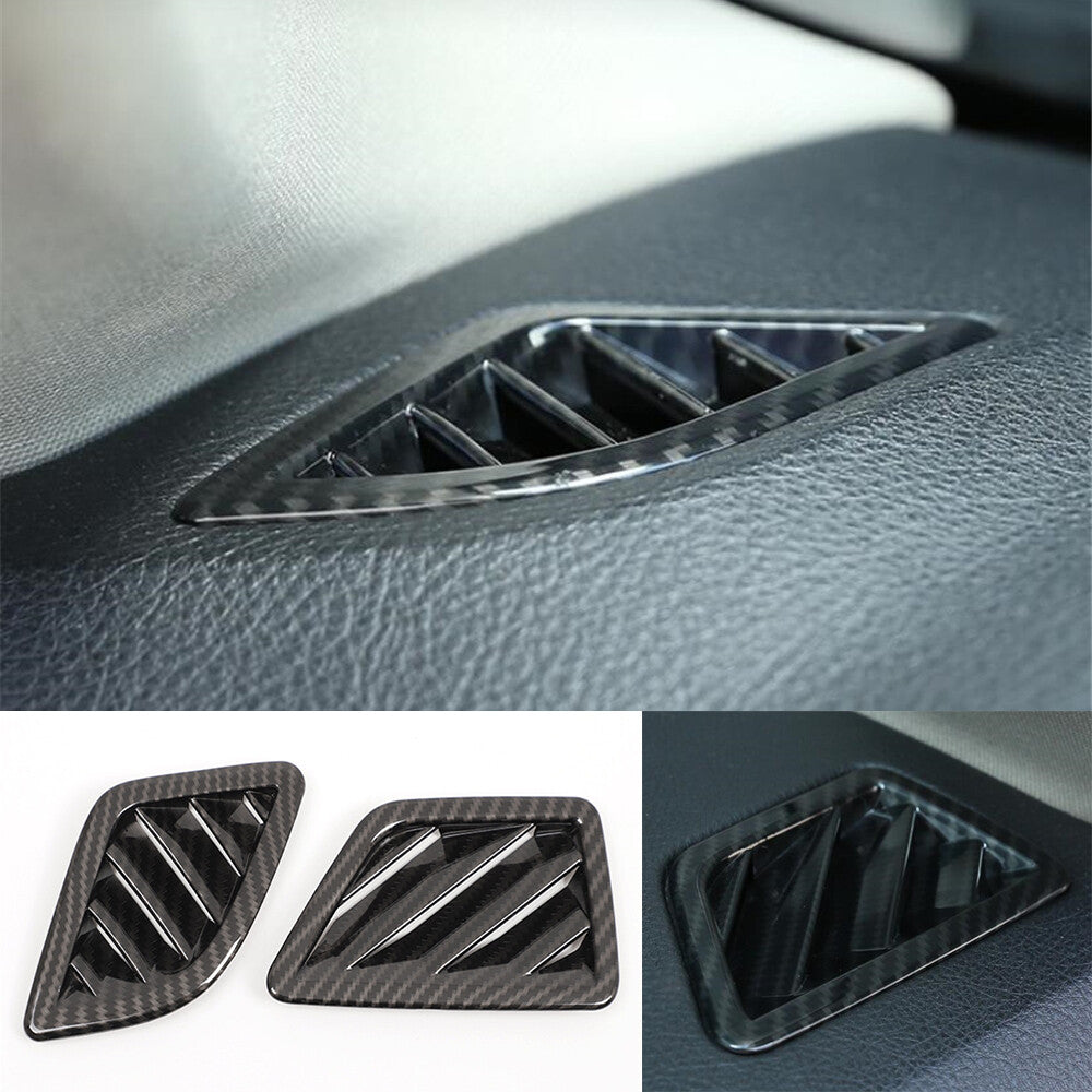 2¡ÁCarbon Fiber ABS Dashboard Air Vent Outlet Trim for BMW 5 Series F10 2011-2017
