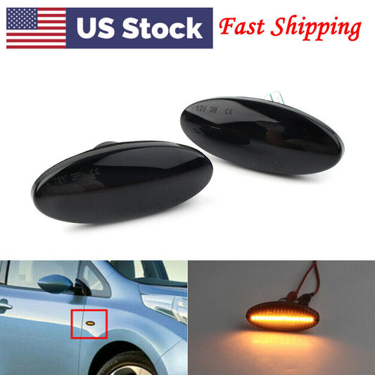 LED Side Marker Turn Signal Light Lamp for Nissan qashqai juke x-trail Amber US