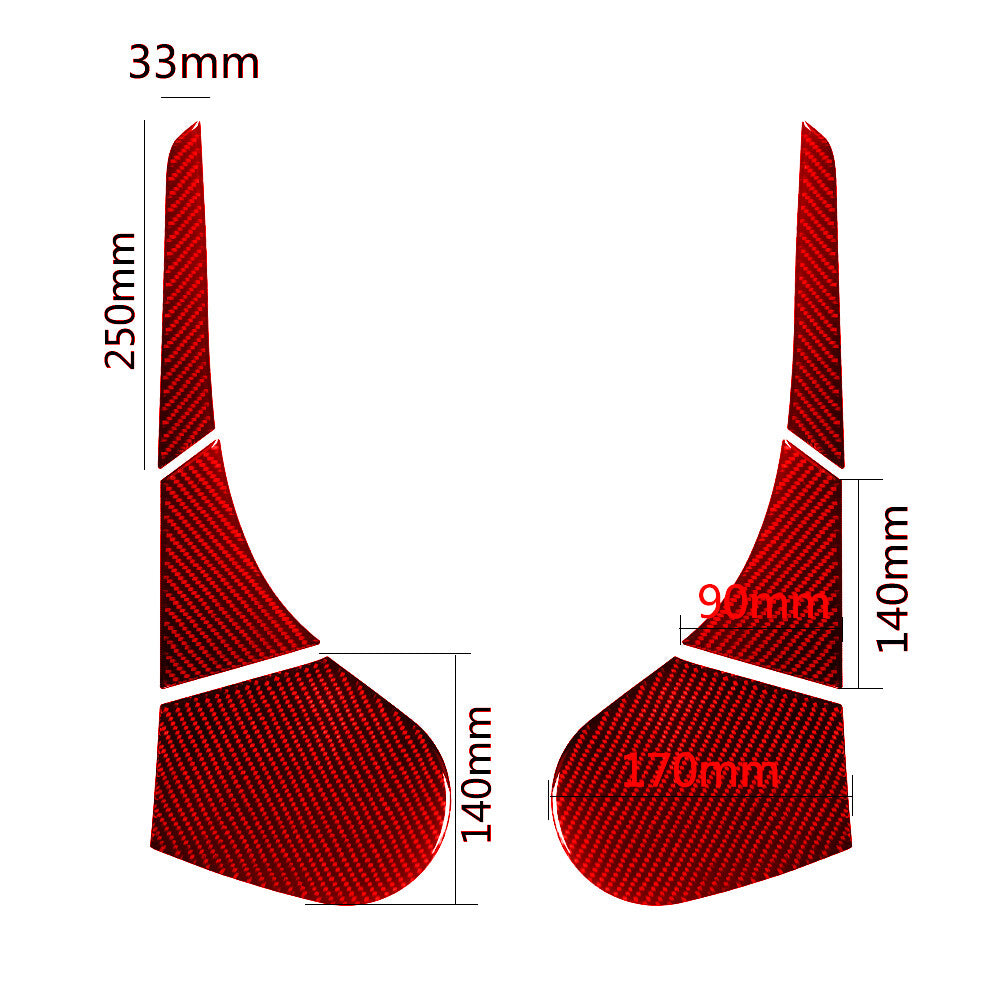 Red Carbon Fiber Passenger With Power Below Frame Trim for Dodge Durango 2014-20