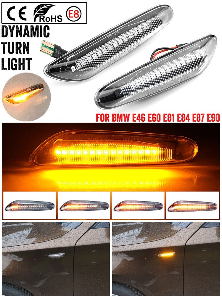 Dynamic Smoke LED Side Turn Signal Lamp for BMW 5 Series E60 E61 2004-2010